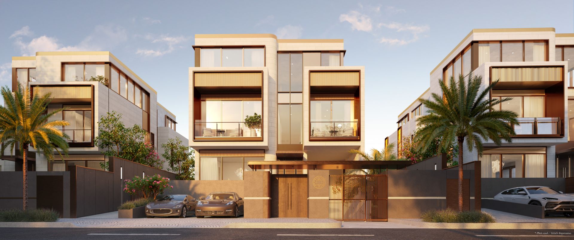 Được thiết kế như một bộ sưu tập thời trang độc bản, mỗi căn dinh thự l&agrave; sự kết tinh giữa nghệ thuật sống v&agrave; di sản Haute Couture