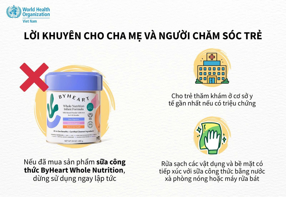 Bộ Y tế y&#234;u cầu r&#224; so&#225;t v&#224; thu hồi sữa ByHeart nhiễm khuẩn - Ảnh 1