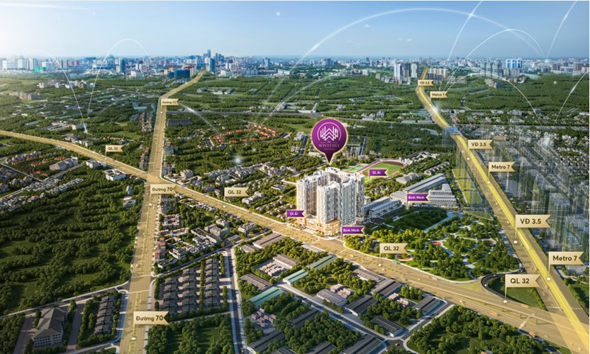 Đại đ&ocirc; thị Hinode Royal Park sở hữu tọa độ v&agrave;ng đắt gi&aacute;.