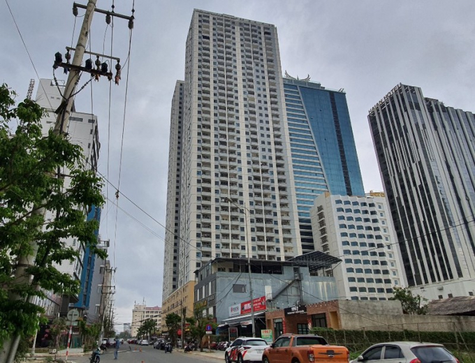 Dự &aacute;n Tổ hợp kh&aacute;ch sạn Mường Thanh v&agrave; chung cư cao cấp Sơn Tr&agrave; . Ảnh: Tấn Việt