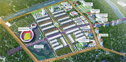 Phối cảnh dự &aacute;n Khu đ&ocirc; thị Golden City An Giang.