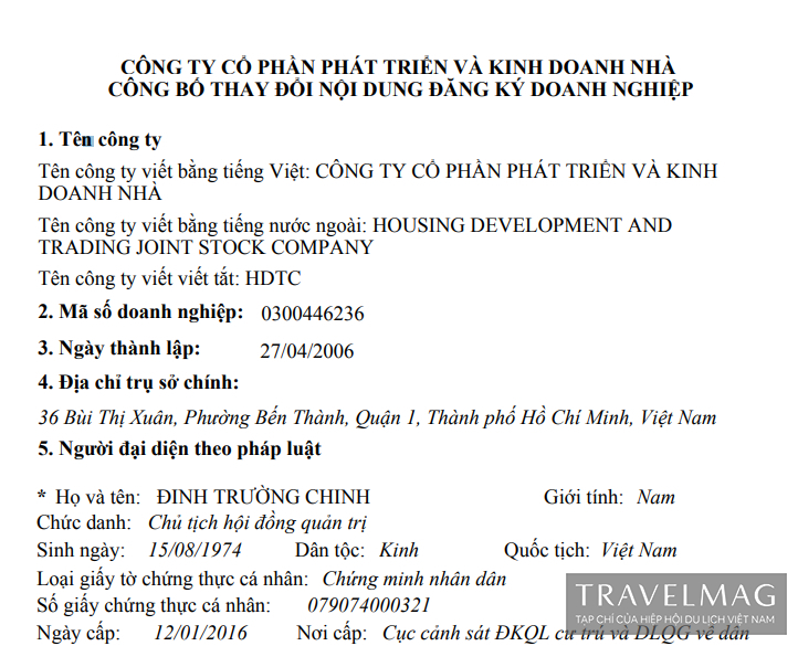 &Ocirc;ng Đinh Trường Chinh l&agrave; Chủ tịch HĐQT C&ocirc;ng ty cổ phần Ph&aacute;t triển v&agrave; Kinh doanh nh&agrave; HDTC