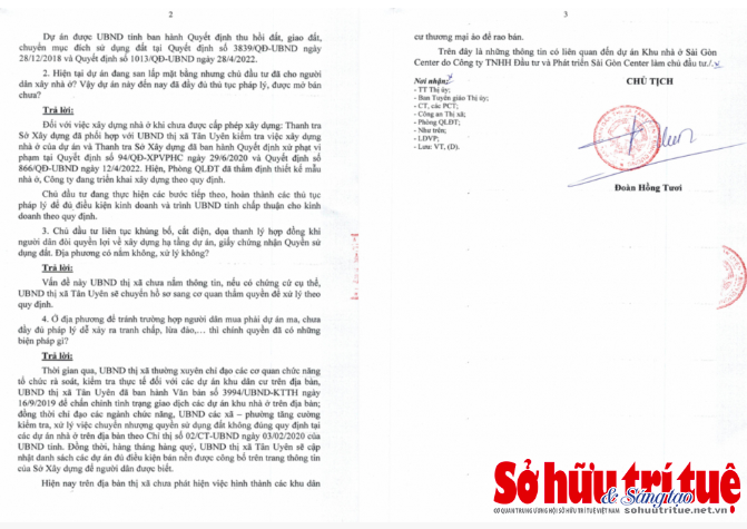 Trước đ&oacute;, Dự &aacute;n Khu nh&agrave; ở S&agrave;i G&ograve;n Center đ&atilde; bị Thanh tra Sở X&acirc;y dựng phối hợp với UBND Thị x&atilde; T&acirc;n Uy&ecirc;n ban h&agrave;nh Quyết định xử phạt vi phạm tại Quyết định số 94/QĐ-XPVPHC ng&agrave;y 29/6/2020 v&agrave; Quyết định số 866/QĐ-UBND ng&agrave;y 12/4/2022.&nbsp;
