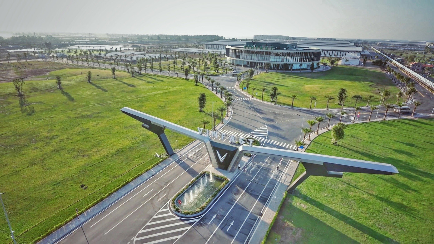 Tổ hợp nh&agrave; m&aacute;y VinFast tại Hải Ph&ograve;ng.