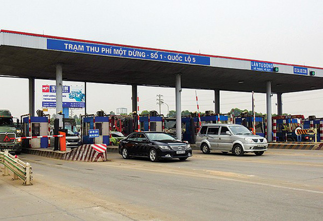 Một trạm BOT tr&ecirc;n quốc lộ 5.