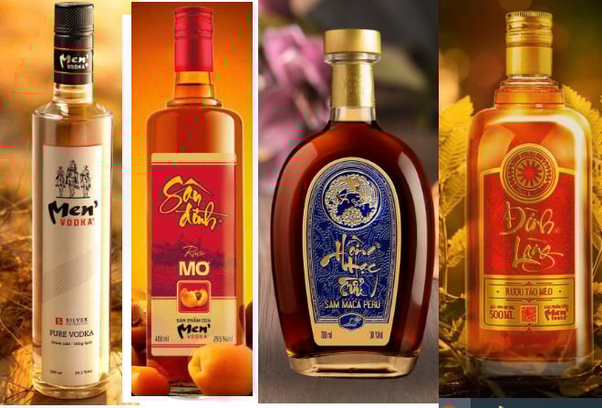 C&aacute;c sản phẩm rượu nổi tiếng thuộc thương hiệu AROMA.