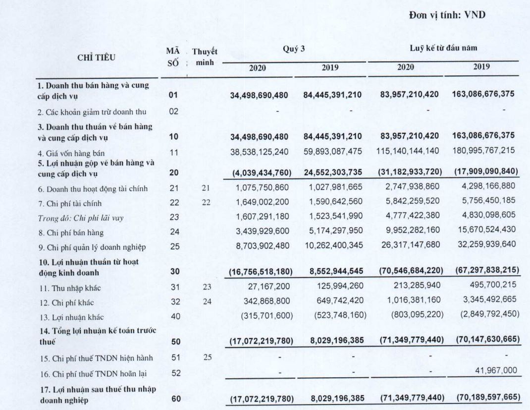 Nguồn BCTC qu&yacute; 3/2020 tại RIC.