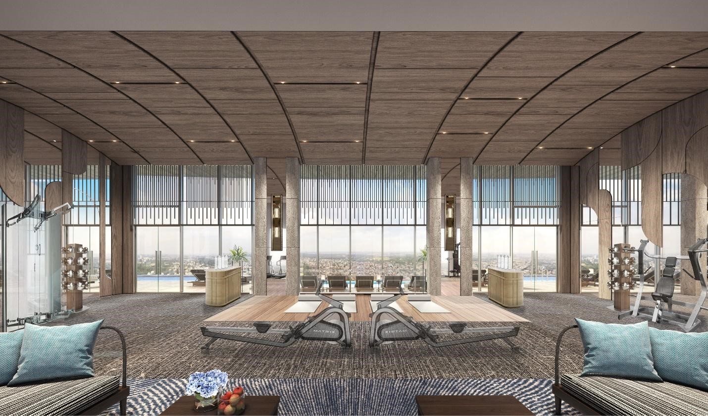 Ph&ograve;ng gym thiết kế sang trọng với c&aacute;c thiết bị hiện đại cao cấp. Ảnh: Masterise Homes