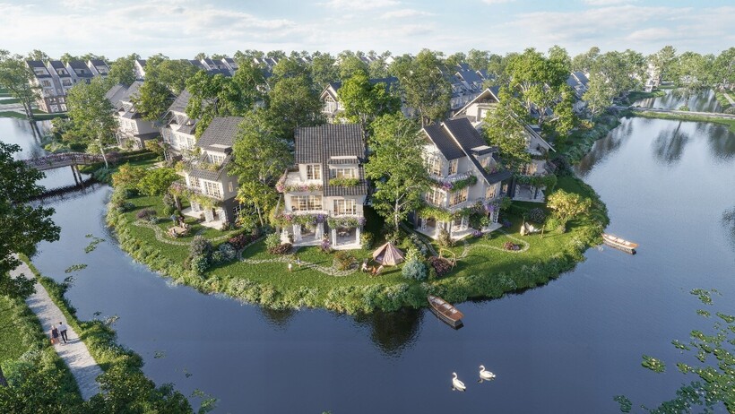 Central Island &ndash; &ldquo;nh&agrave; giữa đảo xanh&rdquo; tại đại đ&ocirc; thị Eco Central Park. Ảnh: ECP