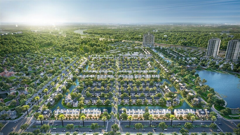 Central Island nằm tại vị tr&iacute; trung t&acirc;m của đại đ&ocirc; thị Eco Central Park. Ảnh: ECP