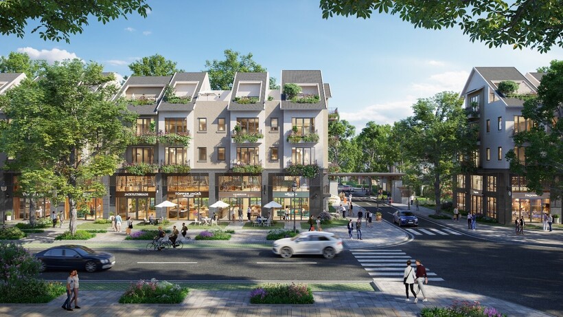 Tuyến shophouse duy nhất tại trung t&acirc;m của đảo Central Island. Ảnh: ECP