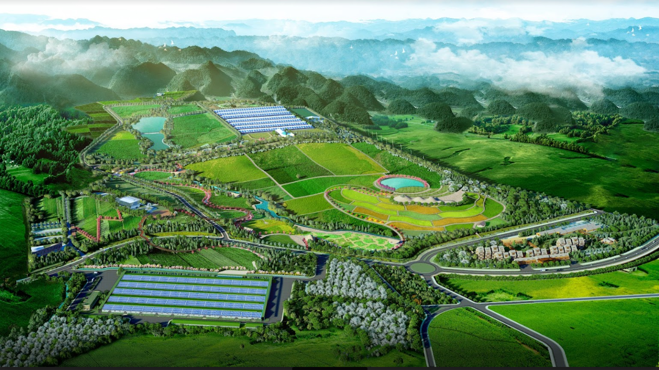 Phối cảnh dự &aacute;n Thi&ecirc;n đường sữa Mộc Ch&acirc;u do Vinamilk v&agrave; c&ocirc;ng ty th&agrave;nh vi&ecirc;n Mộc Ch&acirc;u Milk khởi c&ocirc;ng v&agrave;o th&aacute;ng 5/2022