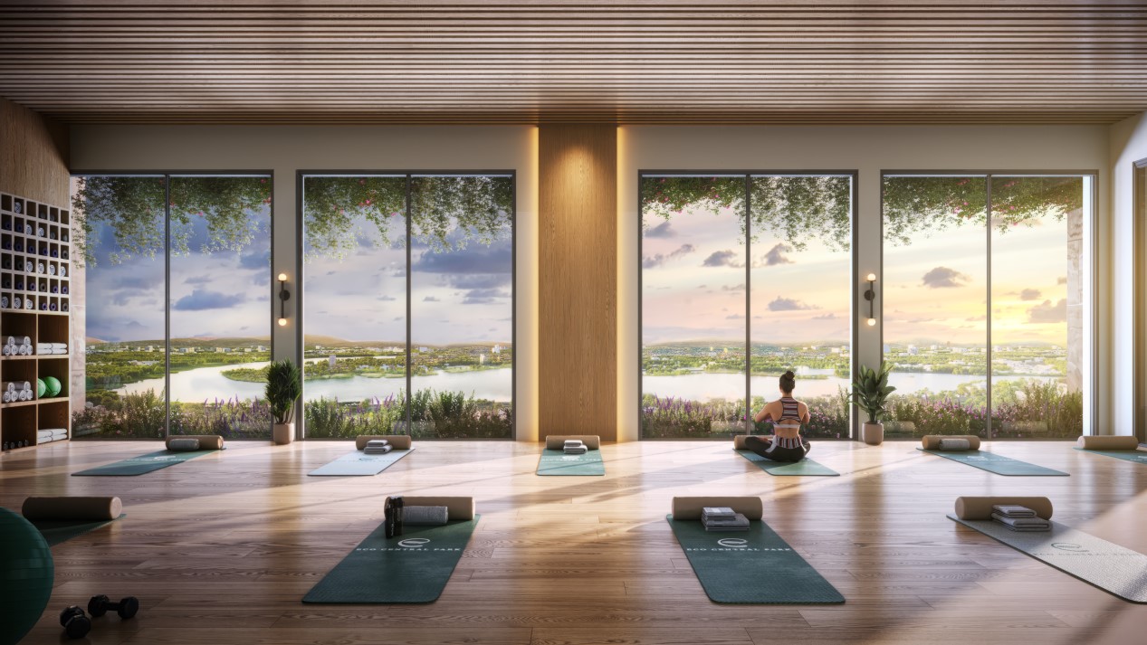 Tổ hợp gym, yoga hiện đại với tầm view thu trọn thi&ecirc;n nhi&ecirc;n.