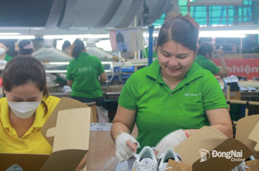 C&ocirc;ng nh&acirc;n C&ocirc;ng ty TNHH Changshin Việt Nam l&agrave;m việc tại xưởng sản xuất. Ảnh b&aacute;o Đồng Nai.