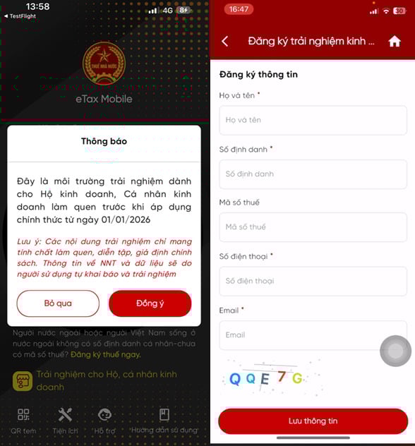 Hướng dẫn chi tiết hộ kinh doanh đăng ký, khai và nộp thuế trên ứng dụng eTax Mobile - Ảnh 1