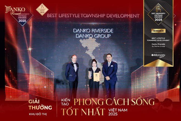 Danko Riverside được vinh danh với giải thưởng KĐT kiến tạo phong c&aacute;ch sống tốt nhất Việt Nam 2025.