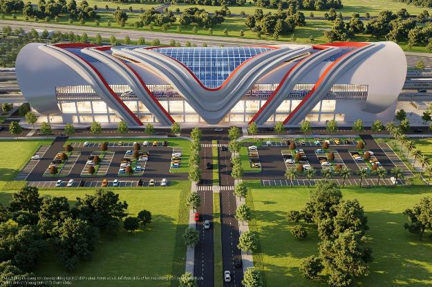 Phối cảnh nh&agrave; ga (depot) dự &aacute;n đường sắt tốc độ cao Bến Th&agrave;nh - Cần Giờ