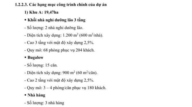 C&aacute;c hạng mục c&ocirc;ng tr&igrave;nh ch&iacute;nh dự kiến của dự &aacute;n n&agrave;y tại Khu A