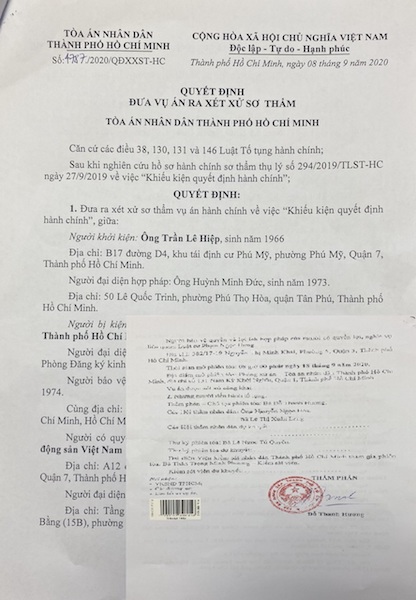 Ph&#242;ng Đăng k&#253; Kinh doanh thuộc Sở Kế hoạch v&#224; Đầu tư TP.HCM thua kiện doanh nghiệp địa ốc - Ảnh 1