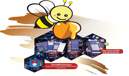 Giao dịch c&agrave;i đặt VimeMobileApp tr&ecirc;n điện thoại dị động của kh&aacute;ch h&agrave;ng&nbsp;