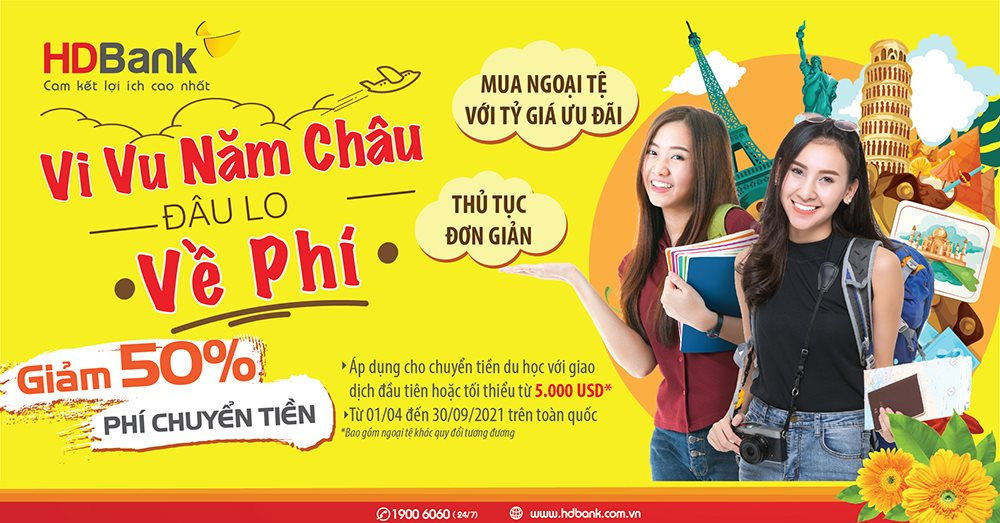 HDBank giảm ph&#237; chuyển tiền du học, mua ngoại tệ với tỷ gi&#225; ưu đ&#227;i - Ảnh 1