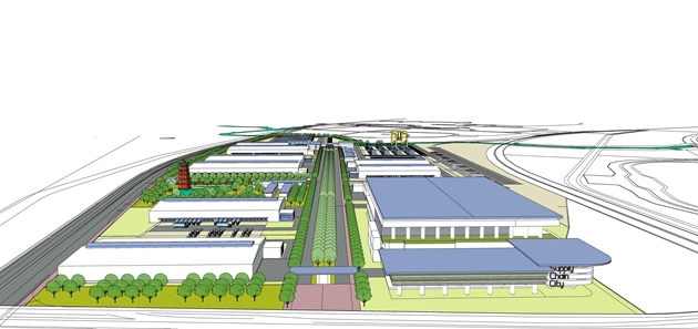 &nbsp;Phối cảnh tổng thể dự &aacute;n &ldquo;Trung t&acirc;m Logistics ICD Vĩnh Ph&uacute;c&rdquo; do Li&ecirc;n danh Tập đo&agrave;n T&amp;T Group (Việt Nam) - Tập đo&agrave;n YCH - YCH Holdings (Singapore) l&agrave;m chủ đầu tư