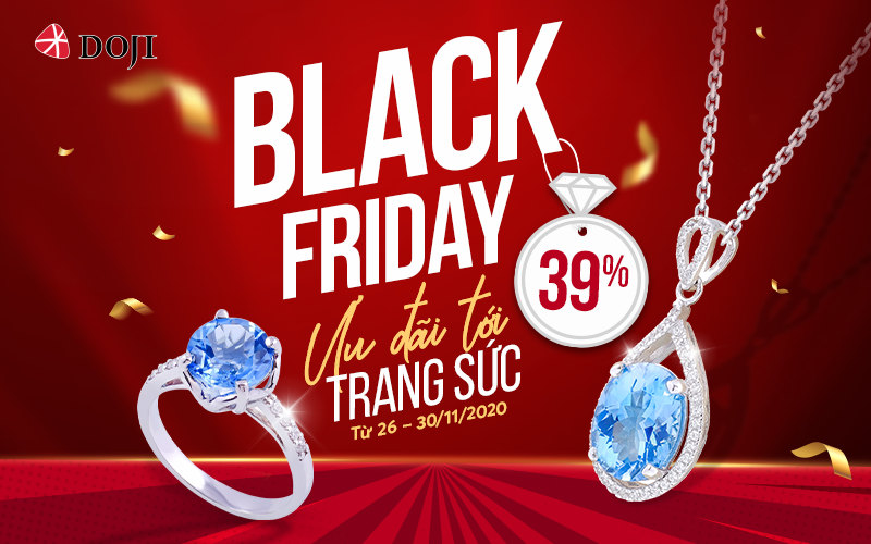 Chương tr&igrave;nh Black Friday của DOJI l&agrave; dịp chi&ecirc;m ngưỡng v&agrave; mua sắm c&aacute;c d&ograve;ng trang sức đẳng cấp với mức gi&aacute; hấp dẫn chưa từng c&oacute;. &nbsp;