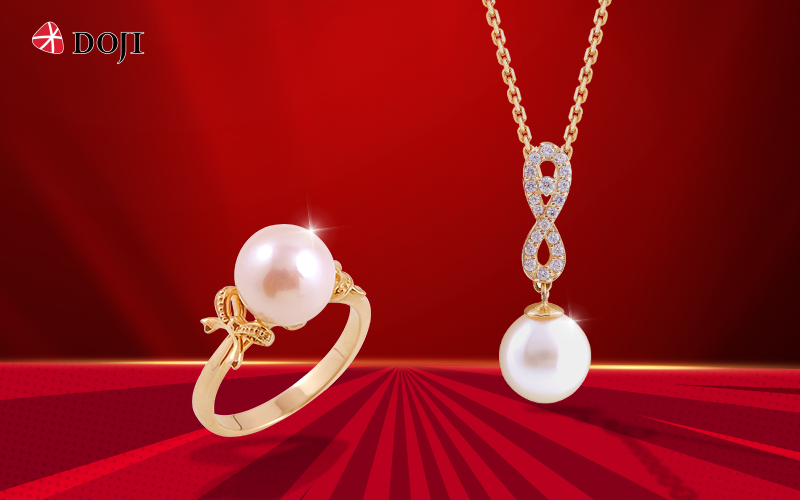 Trang sức ngọc trai DOJI được giảm gi&aacute; 20% trong dịp Black Friday 2020. &nbsp;