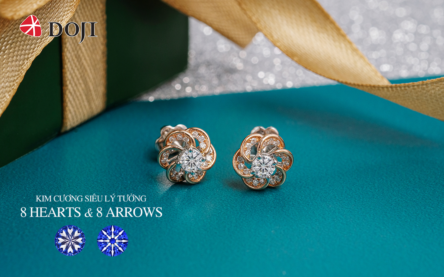 Trang sức kim cương 8 Hearts &amp; 8 Arrows của DOJI l&agrave; t&aacute;c phẩm vượt qua định nghĩa của phụ kiện trang sức th&ocirc;ng thường. &nbsp;