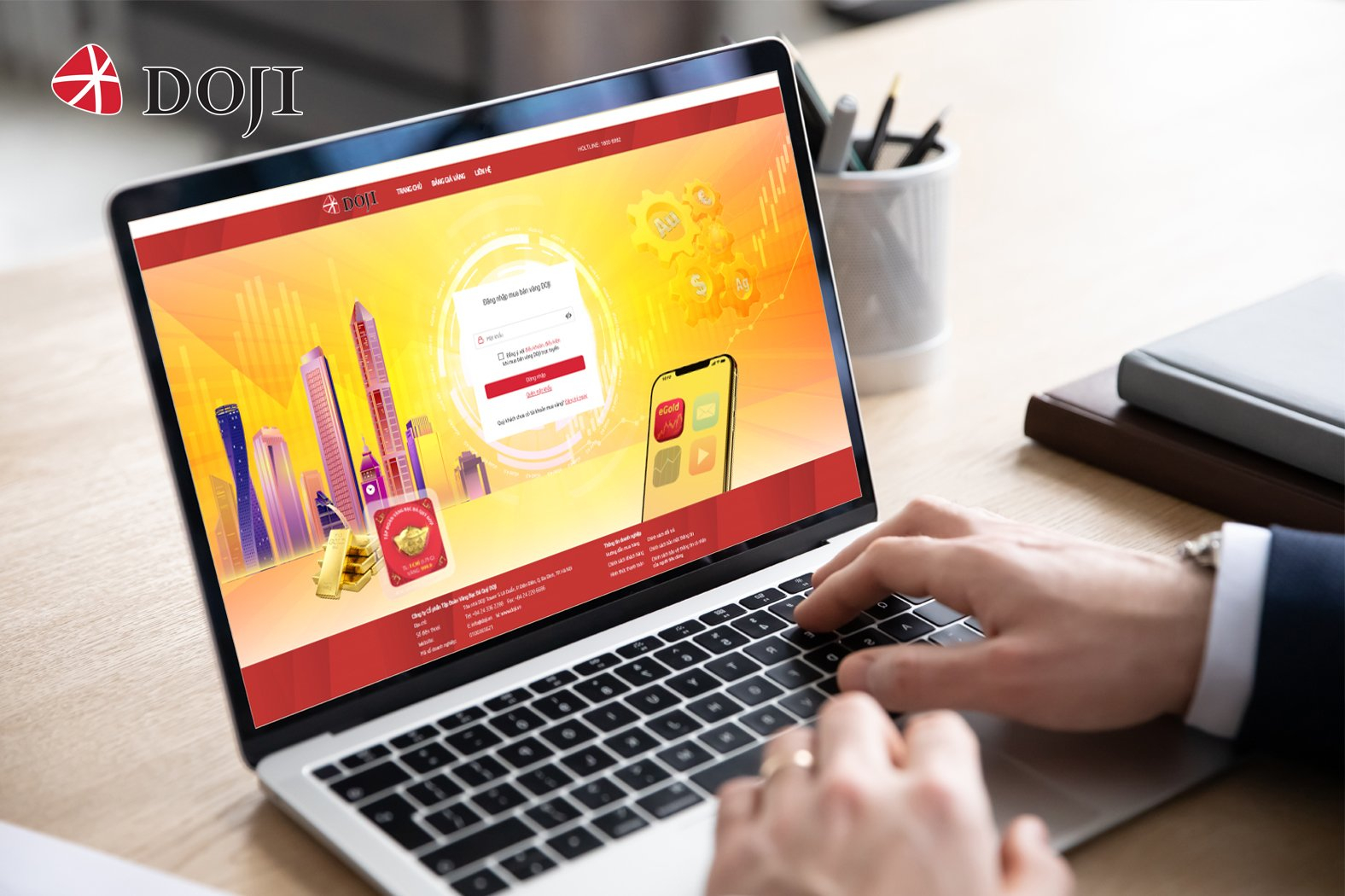 Sắp ra mắt h&igrave;nh thức mua b&aacute;n v&agrave;ng vật chất trực tuyến eGold của DOJI &nbsp;