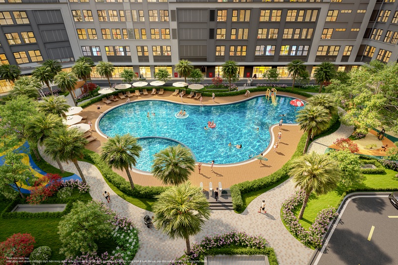 Dưới ch&acirc;n c&aacute;c t&ograve;a th&aacute;p căn hộ cao cấp l&agrave; tiện &iacute;ch quốc tế, đ&aacute;p ứng mọi nhu cầu cư d&acirc;n.