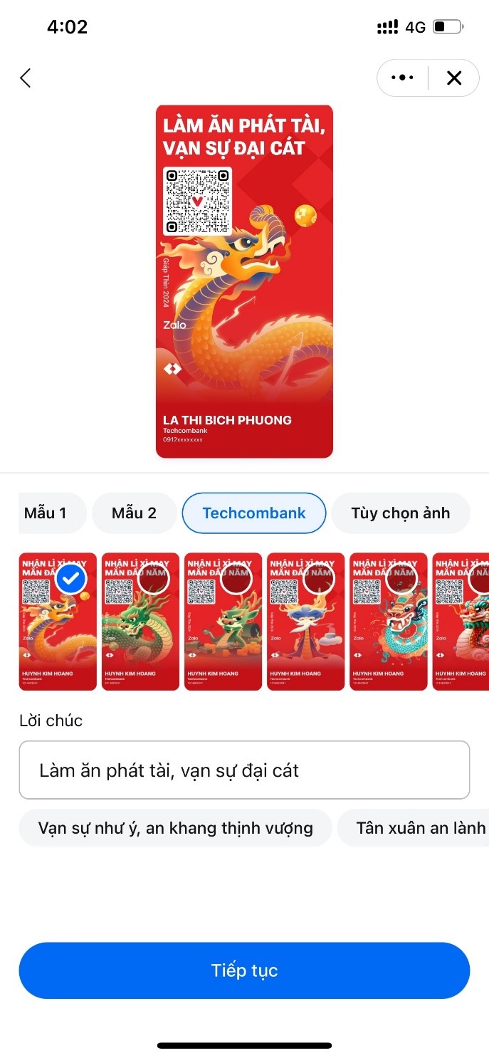 Tăng tốc độ chuyển tiền tr&#234;n ứng dụng Techcombank Mobile nhờ li&#234;n kết thanh to&#225;n tr&#234;n Zalo - Ảnh 1