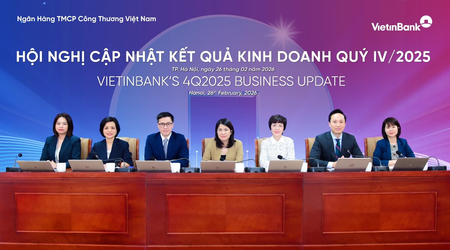 To&agrave;n cảnh Hội nghị&nbsp;cập nhật kết quả kinh doanh qu&yacute; 4 v&agrave; năm 2025 của VietinBank