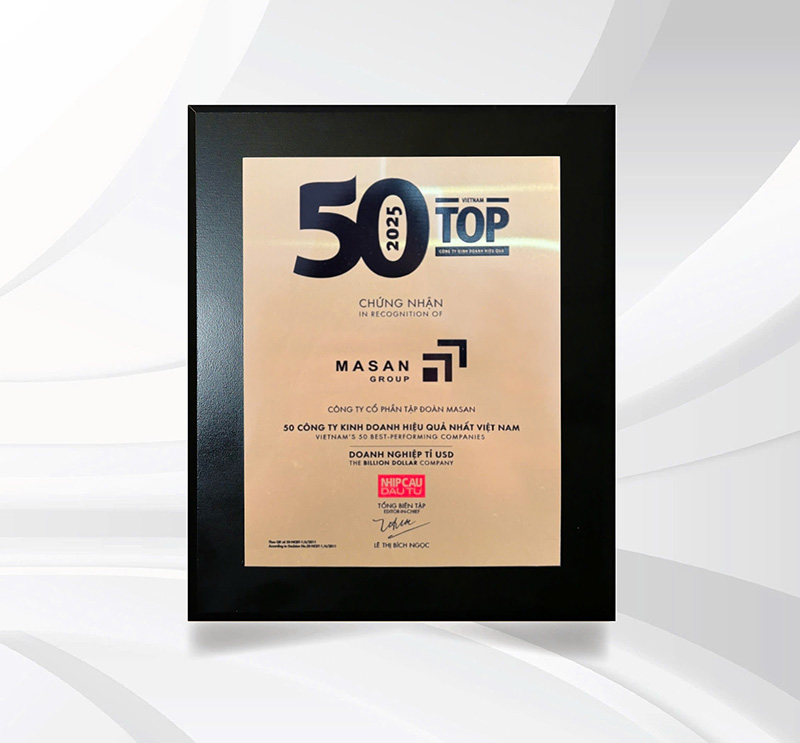 Masan Group đạt Top 50 C&ocirc;ng ty kinh doanh hiệu quả nhất Việt Nam 12 năm li&ecirc;n tiếp
