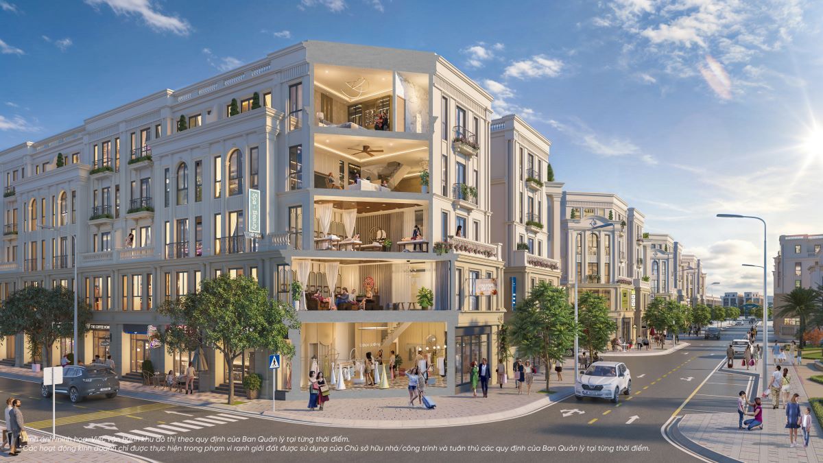 Kiến tr&uacute;c đẹp kh&oacute; cưỡng của nh&agrave; phố kiểu mới ở ph&acirc;n khu C&aacute;t Tường &nbsp;