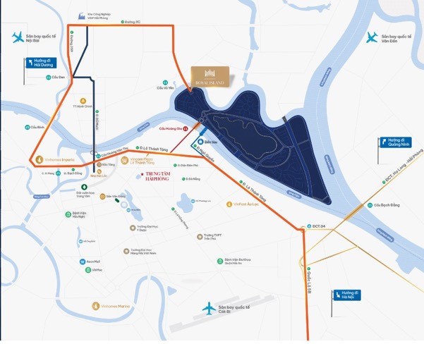 Đảo Vũ Y&ecirc;n cũng nắm giữ vị tr&iacute; trung t&acirc;m của tuyến kết nối &ldquo;kh&ocirc;ng &ndash; thủy &ndash; bộ&rdquo; đồng bộ nhất Việt Nam