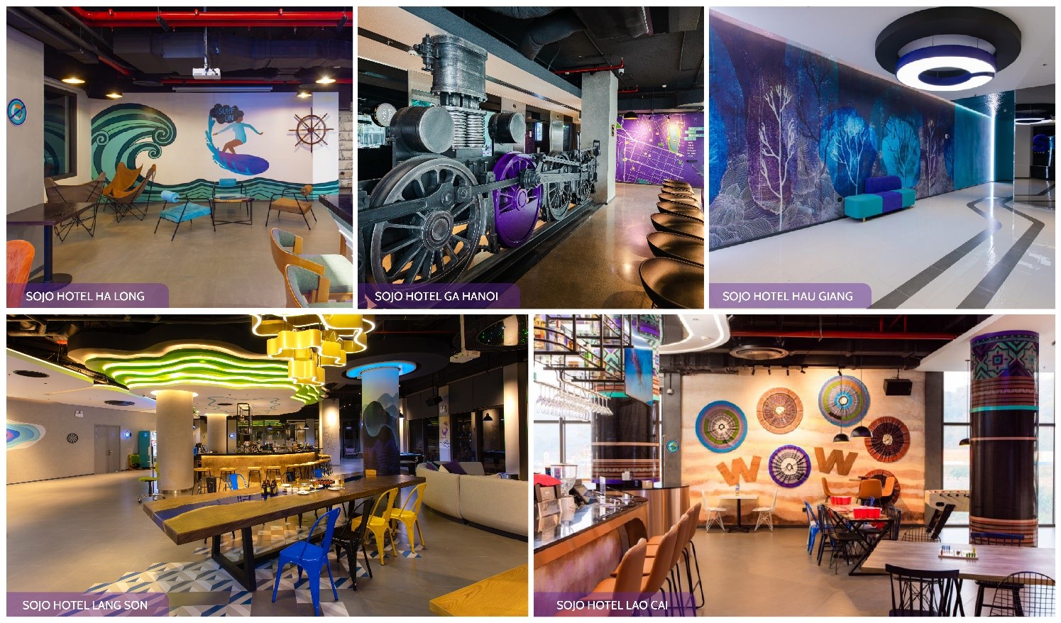 Dấu ấn địa phương thể hiện trong thiết kế nội thất của c&aacute;c kh&aacute;ch sạn trong chuỗi SOJO Hotels