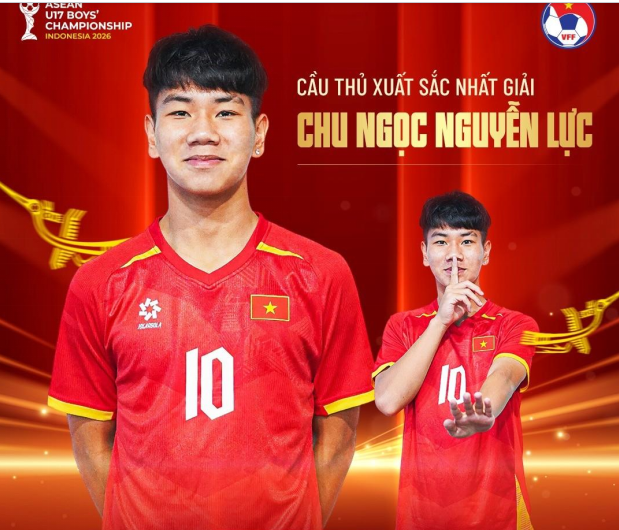 Chu Ngọc Nguyễn Lực đ&oacute;ng vai tr&ograve; quan trọng trong lối chơi của U17 Việt Nam. Ảnh: VFF.