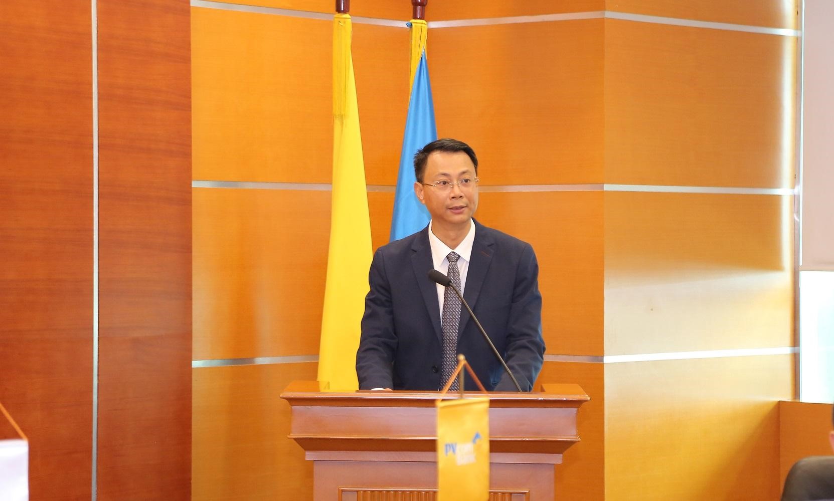 &Ocirc;ng L&ecirc; Anh Dũng, đại diện Vụ Thanh to&aacute;n &ndash; NHNN ph&aacute;t biểu tại lễ k&yacute; kết