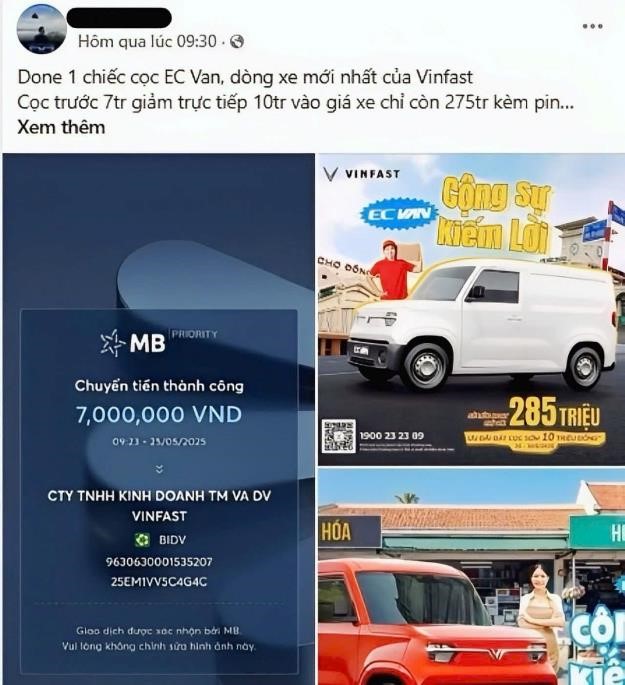 Kh&#225;ch h&#224;ng Việt h&#225;o hức khoe “bấm n&#250;t” chốt cọc sớm VinFast EC Van - Ảnh 3