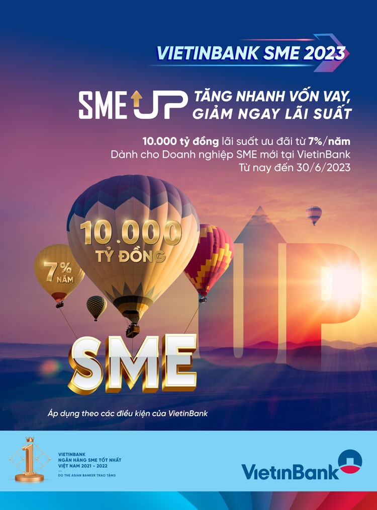 VietinBank tung Gói SME UP 10.000 tỷ đồng ưu đãi lãi suất - Ảnh 1