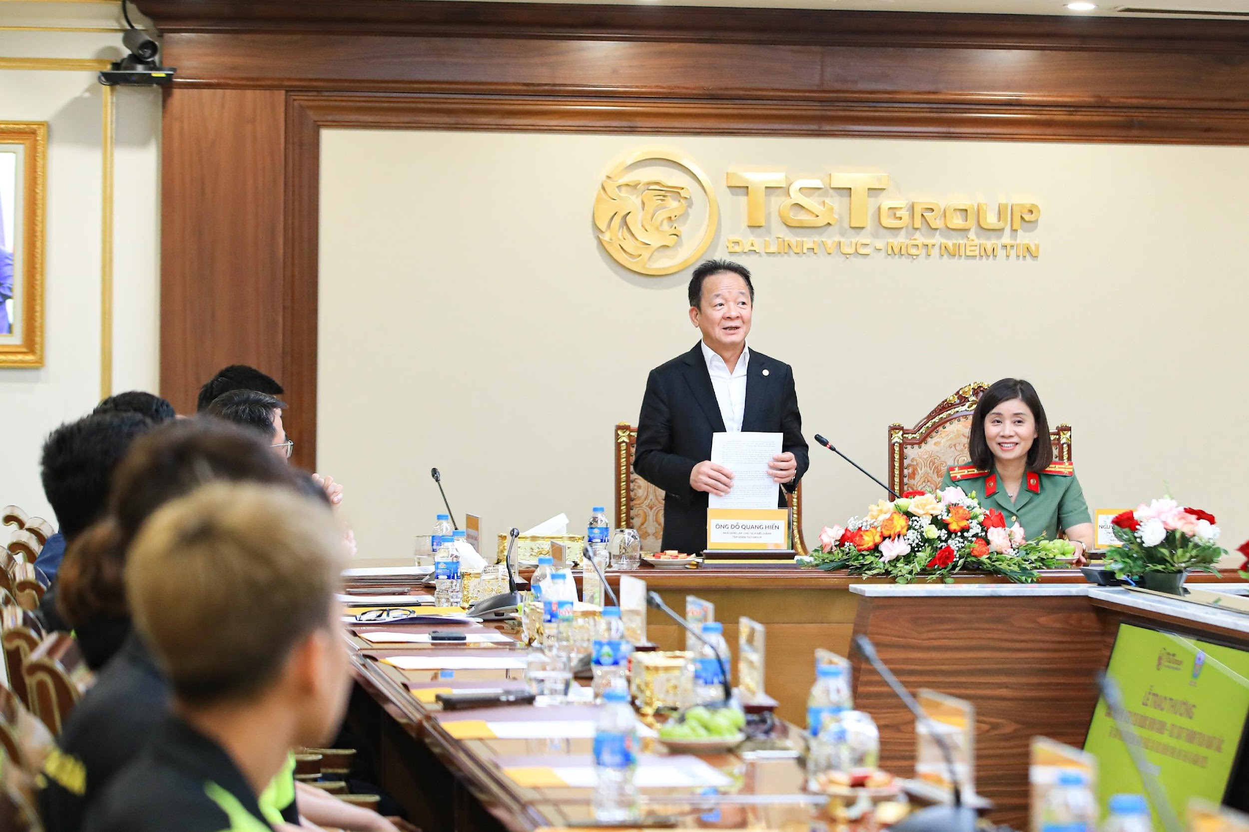 &Ocirc;ng Đỗ Quang Hiển, Nh&agrave; s&aacute;ng lập, Chủ tịch Điều h&agrave;nh Tập đo&agrave;n T&amp;T Group ph&aacute;t biểu tại sự kiện &nbsp;