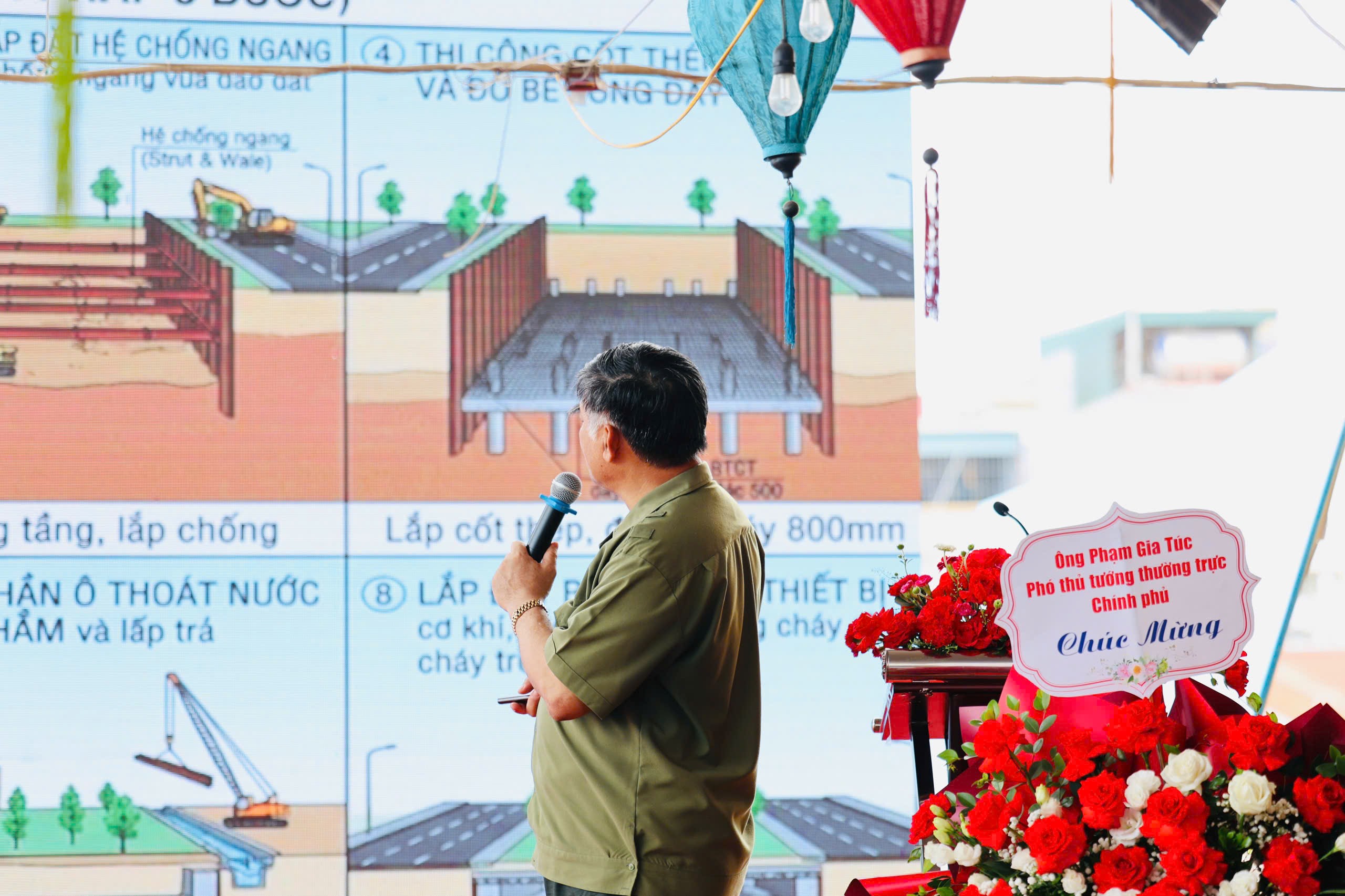 &Ocirc;ng Nguyễn Hữu Đường, Chủ tịch Tập đo&agrave;n H&ograve;a B&igrave;nh giới thiệu về dự &aacute;n.