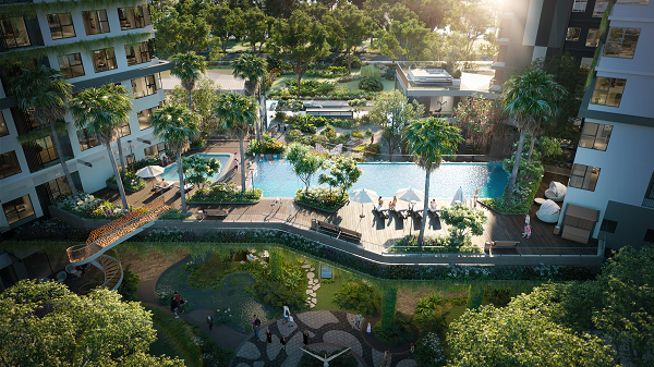 Bể bơi điện ph&acirc;n muối sẽ c&oacute; tại Seaview Residences &nbsp;