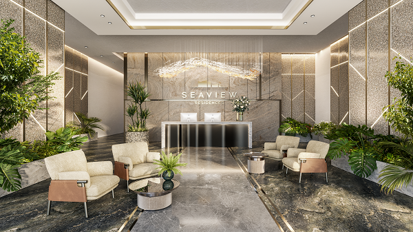 Sảnh đ&oacute;n Seaview Residences &nbsp;