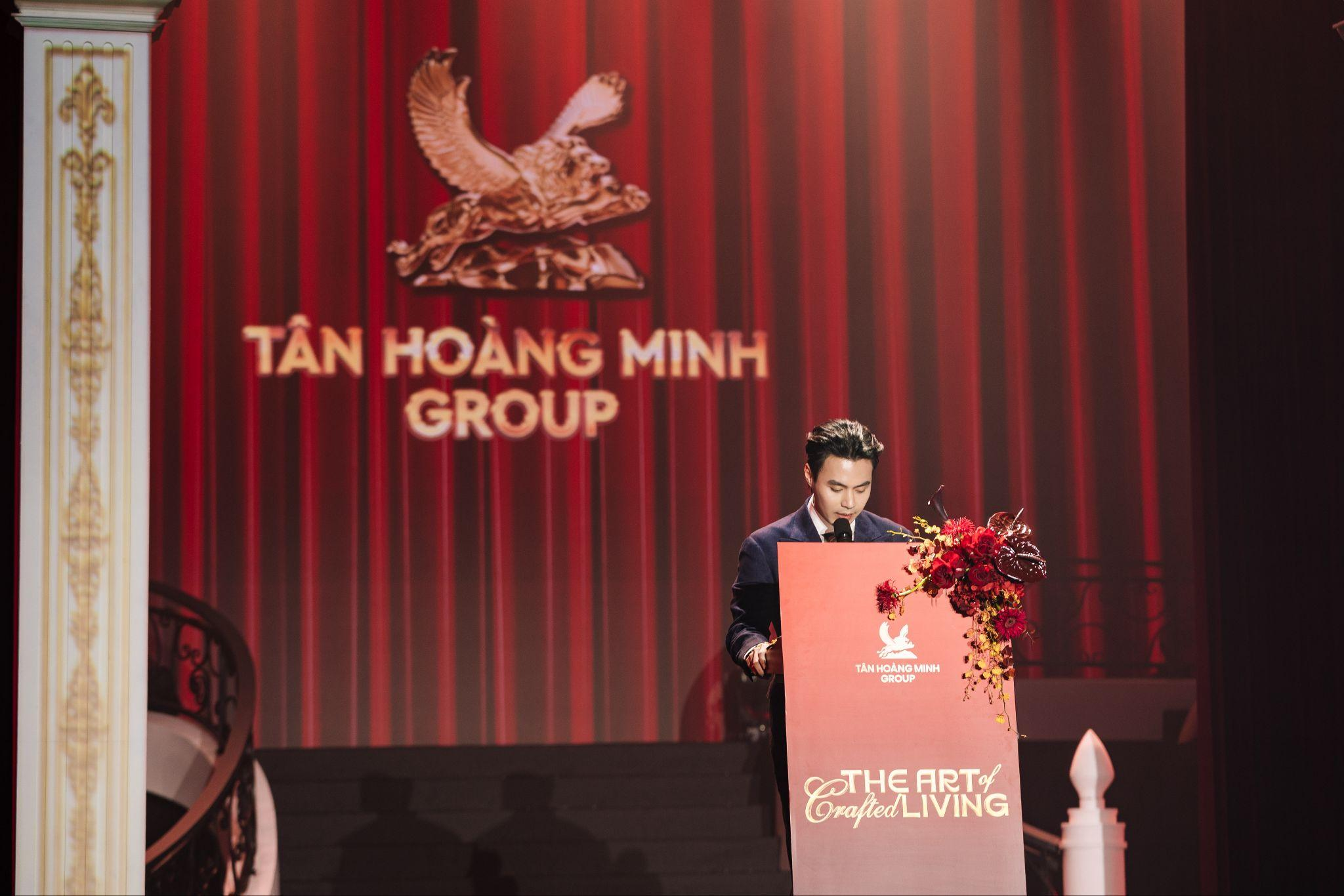 &Ocirc;ng Đỗ Ho&agrave;ng Minh, Ph&oacute; chủ tịch Tập đo&agrave;n T&acirc;n Ho&agrave;ng Minh ph&aacute;t biểu tại sự kiện