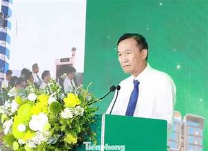 &Ocirc;ng Dương C&ocirc;ng Minh, Cổ đ&ocirc;ng chủ chốt C&ocirc;ng ty Cổ phần Him Lam ph&aacute;t biểu tại lễ khởi c&ocirc;ng