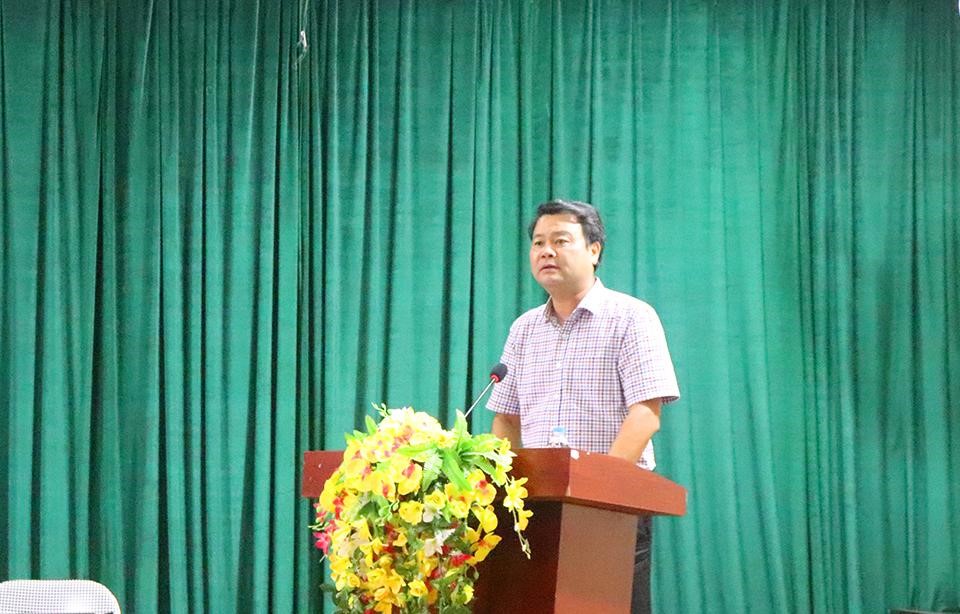 &Ocirc;ng Ng&ocirc; Ngọc V&acirc;n - Ph&oacute; Chủ tịch UBND quận Bắc Từ Li&ecirc;m ph&aacute;t biểu tại buổi th&ocirc;ng b&aacute;o kết quả kiểm tra. &nbsp;