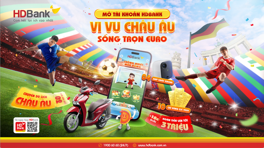 Ghi b&#224;n tr&#234;n ứng dụng HDBank, đến ch&#226;u &#194;u xem chung kết Euro 2024 - Ảnh 1