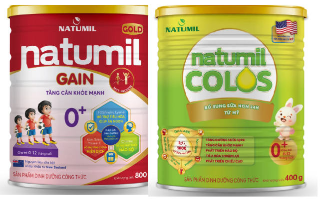 Sản phẩm dinh dưỡng c&ocirc;ng thức của Natumil d&agrave;nh cho trẻ 0-12 th&aacute;ng tuổi